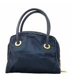 セリーヌ CELINE ナイロン レザー ミニ ハンドバッグ NAVY ネイビー