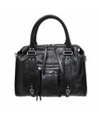 ジーナシス JEANASIS アンティーク フェイクレザー ボストンバッグ ブラック