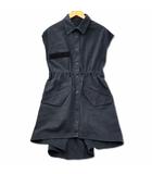 ジーナシス JEANASIS ノースリーブ デニム シャツ ワンピース 9 ブラック