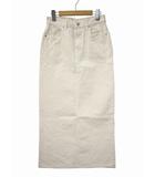 ドミンゴ Domingo サンプル品 バックスリット デニム タイトスカート M WHITE(ホワイト)