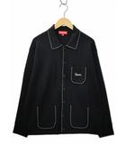 シュプリーム SUPREME Contrast Stitch Button Up コントラスト ステッチ ボタン アップ ニット カーディガン L BLACK(ブラック)