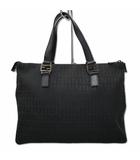 フェンディ FENDI 8BH138 ナイロンキャンバス ズッキーノ ジャガード トートバッグ BLACK(ブラック)