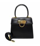 サルヴァトーレフェラガモ Salvatore Ferragamo AQ212193 レザー ガンチーニ 2way ショルダー トップハンドル バッグ BLACK(ブラック)