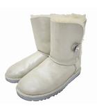 アグ UGG 1057780-1 ベイリーボタングリング スワロフスキー シープスキン ムートンブーツ 23cm SILVER(シルバー) 秋冬