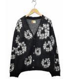 セントマイケル SAINTMICHAEL SAINT MICHAEL×DENIM TEARS セントマイケル×デニムティアーズ MH CRDOGAM 総柄 モヘヤ ニット カーディガン L BLACK(ブラック)