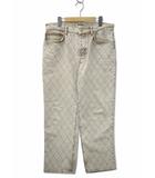 ステューシー STUSSY 116635 Quilted Denim Big OL' Jean キルティング ワイド テーパード デニムパンツ 32 BEIGE(ベージュ)