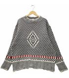 バスコ BASCO ハイネック ミドルゲージ ウール ニット セーター L マルチカラー