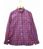 フィナモレ finamore Finamore Napoli フィナモレ ナポリタータンチェック 長袖 シャツ 42 RED/NAVY(レッド/ネイビー) 春秋
