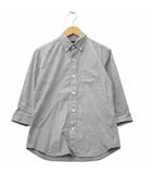 ラウンジリザード LOUNGE LIZARD コットン 長袖 ボタンダウン シャツ GRAY グレー