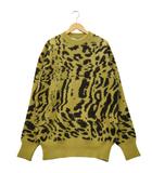 ジョンローレンスサリバン JOHN LAWRENCE SULLIVAN Leopard jacquard knit sweater ヒョウ柄 ジャカード ニット セーター S YELLOW イエロー 4B002-0123-34