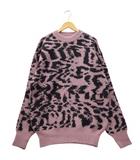 ジョンローレンスサリバン JOHN LAWRENCE SULLIVAN Leopard jacquard knit sweater ヒョウ柄 ジャカード ニット セーター S PINK ピンク 4B002-0123-34