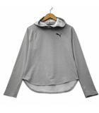 プーマ PUMA ロゴプリント プルオーバー パーカー カットソー S グレー