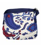 ボヘミアンズ BOHEMIANS キャンバス プリント ショルダーバッグ BLUE × RED ブルー × レッド