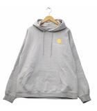 ヘインズ Hanes 90s ヴィンテージ プリント ドローコード プルオーバー パーカー M GRAY グレー