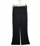 パシオーネ PASSIONE リブニット フレア パンツ 36 BLACK(ブラック)