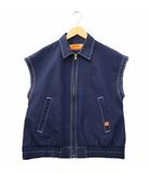 ユニバーサルオーバーオール UNIVERSAL OVERALL ジップアップ カットオフ ベスト NAVY ネイビー
