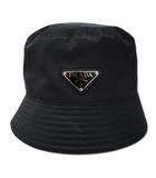 プラダ PRADA 1HC137 Re-Nylon バケットハット 帽子 S(57cm) BLACK(ブラック)