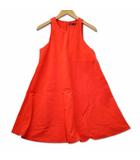 ザラ ZARA ノースリーブ フレア ワンピース XS レッド
