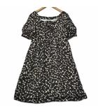 メルローズ MELROSE 総柄 プリント 切り替え ワンピース 3 グレー