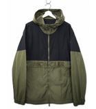 モンクレール MONCLER 2024SS JOLY GIUBBOTTO ナイロン ジップ パーカ マウンテンパーカー 4(XXL) BLACK/KHAKI(ブラック/カーキ)