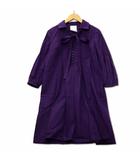 メルローズ MELROSE ボウタイリボン タックプリーツ シャツ ワンピース パープル