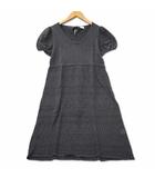 メルローズ MELROSE コットン ニット レース ワンピース グレー