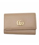 グッチ GUCCI GGロゴ レザー 6連 キーケース BEIGE ベージュ