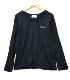 コットン Vネック ロンTシャツ カットソー M ブラック