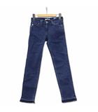 サムシング something カットオフ フレイドヘム スキニー デニムパンツ ジーンズ SEA06 ブルー XS