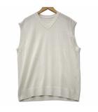 ウォッシャブル メッシュニット ベスト M オフホワイト