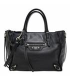 バレンシアガ BALENCIAGA 305572 レザー ペーパーミニ 2way ショルダー ハンドバッグ BLACK(ブラック)