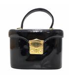 ルナボルサ Luna Borsa 本革 バニティ ハンドバッグ BLACK ブラック
