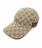 グッチ GUCCI 200035 GGキャンバス ベースボール キャップ 帽子 M(58) BEIGE(ベージュ)