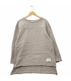 アメリカーナ AMERICANA サイドスリット フィッシュテール クルーネック 長袖 Tシャツ TAUPE トープ