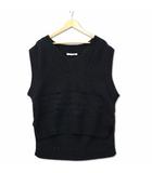 ルノンキュール Lugnoncure Vネック ニット ベスト ブラック F