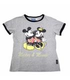 ディズニー Disney ミッキー ミニー 半袖 プリント Tシャツ グレー M