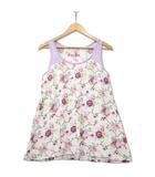 ユニクロ UNIQLO green gate 花柄 フレア ノースリーブカットソー タンクトップ グレー L