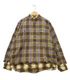 マインデニム MINEDENIM × OLD PARK オールドパーク Check Flannel Layered SH チェック フランネル レイヤードシャツ 2 YELLOW イエロー 22SSOP004-27-022