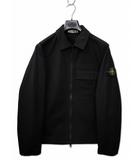 ストーンアイランド STONE ISLAND PANAMA COTTON コンフォートフィット オーバーシャツ ガセットチェストポケット M BLACK(ブラック)