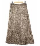 レオパード ロング プリーツ スカート M BEIGE(ベージュ)