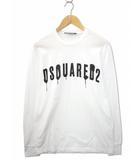 ディースクエアード DSQUARED2 クルーネック Surf Fit ロゴ プリント 長袖 Tシャツ ロンT XL WHITE(ホワイト)