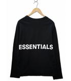 エフオージー エッセンシャルズ FOG ESSENTIALS クルーネック バックロゴ プリント 長袖 Tシャツ ロンT S BLACK(ブラック)