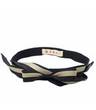 マルニ MARNI リボン ベルト BLACK × BEIGE ブラック × ベージュ