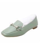 ピシェ アバハウス Piche abahouse 22.5cm バブーシュビットモカ スクエアシューズ ローファー 35 SAGE GREEN セージグリーン