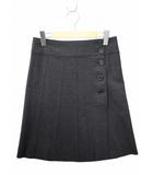 ウール アンゴラ 膝丈 ラップスカート 2(M) CHARCOAL(チャコール) 秋冬