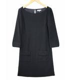 ボールジー BALLSEY トゥモローランド ウール クルーネック 膝丈 ワンピース 38(M) BLACK(ブラック) 秋冬