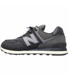 ニューバランス NEW BALANCE 26cm 574 スエード ローカット スニーカー US8 BLACK ブラック ML574GPG