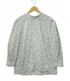 クミキョク 組曲 KUMIKYOKU フラワーモチーフ プリント デシン ブラウス 7(XXL) 大きいサイズ WHITE/GREEN(ホワイト/グリーン) 春秋