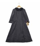 レリアン Leilian ミディ丈 プリーツ ワンピース 9 GRAY グレー 0301767-38