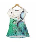 デシグアル Desigual シルクドソレイユ ショートスリーブ フレア Tシャツ カットソー 白 L